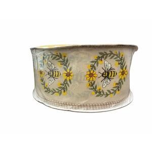 Member’s Mark Bee & Sunflower Wired Ribbon 2.5”x 50 Yards New